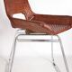Suite de 4 chaises en rotin et chrome