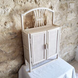 1970 rattan medicine cabinet