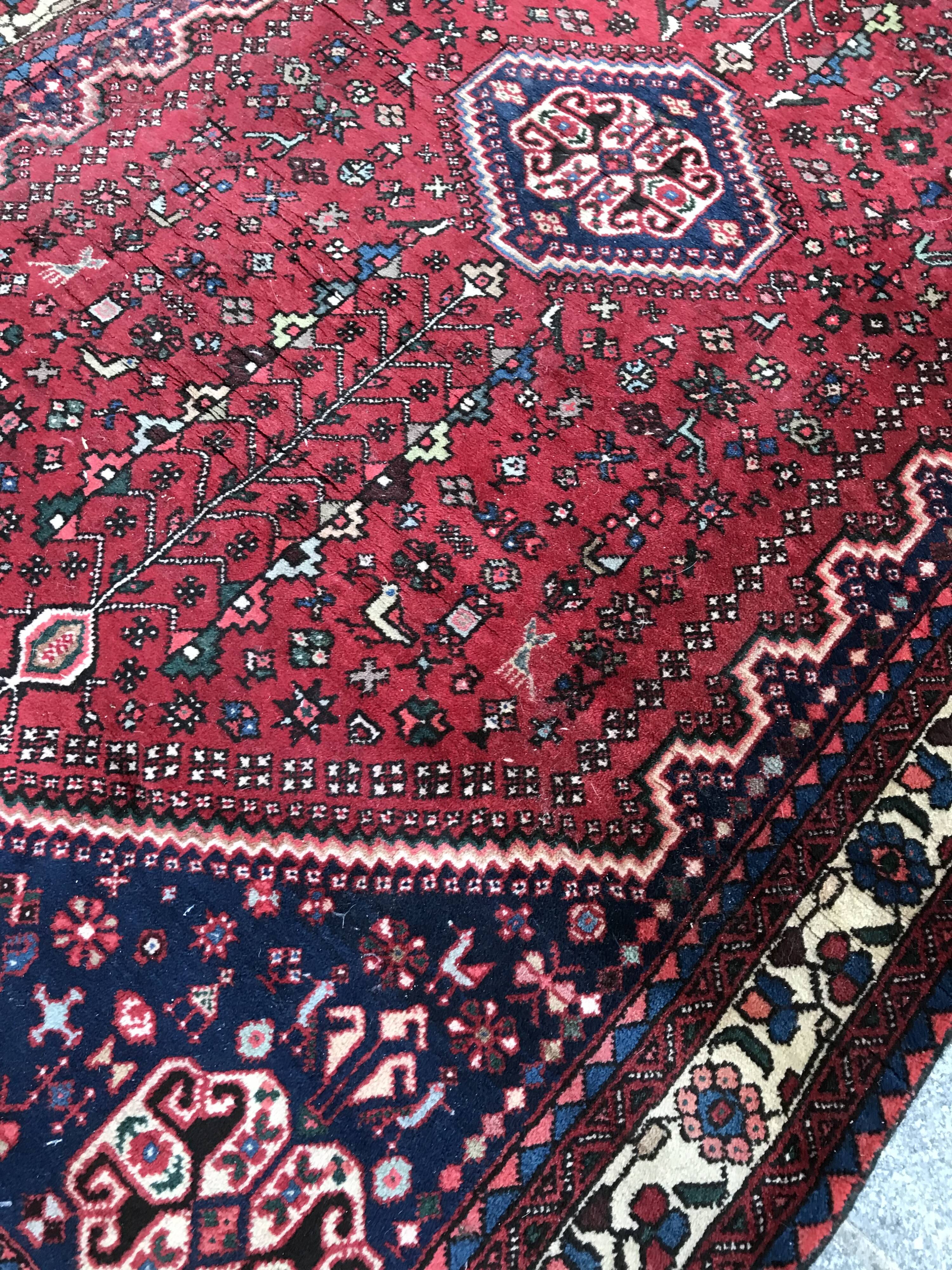 Carpet old corridor Persian abadeh done hand 107x297cm