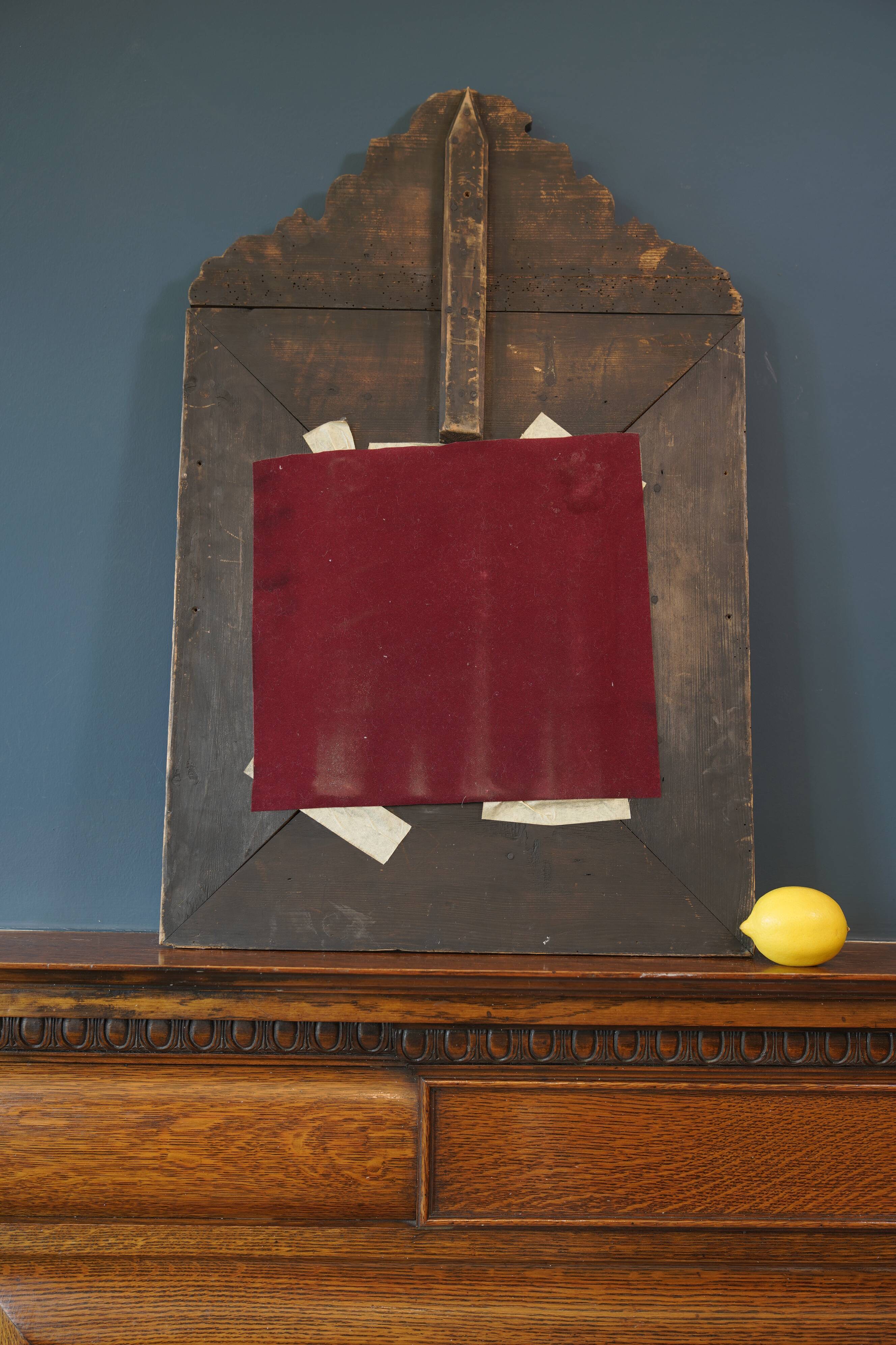 Napoleon III brass mirror 46x73cm