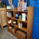 Large shelf, vintage solid oak bookcase from the 60s