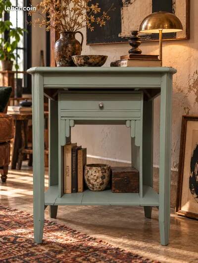 Vintage console in oak Art Deco style