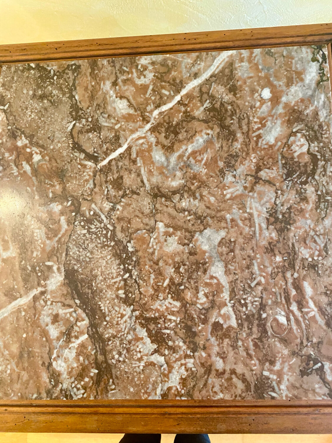 Antique carved wooden and marble console – late 19th century