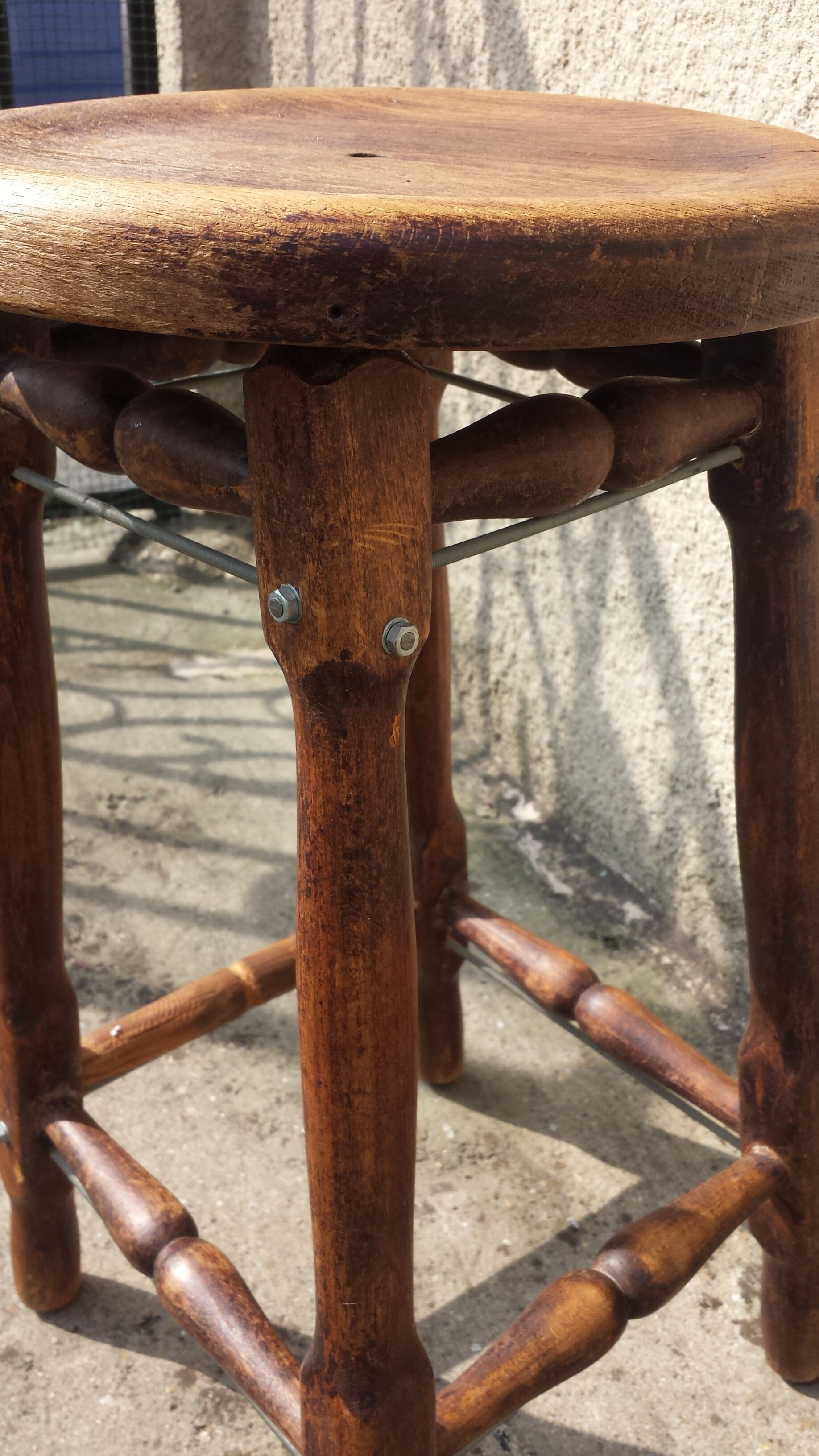 vintage wooden stool