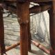 Tabouret en bois vintage
