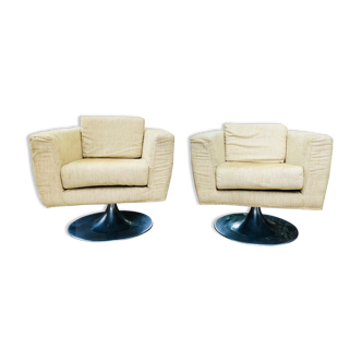 Pair of design armchairs
