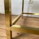 Vintage square brass and smoked glass coffee table