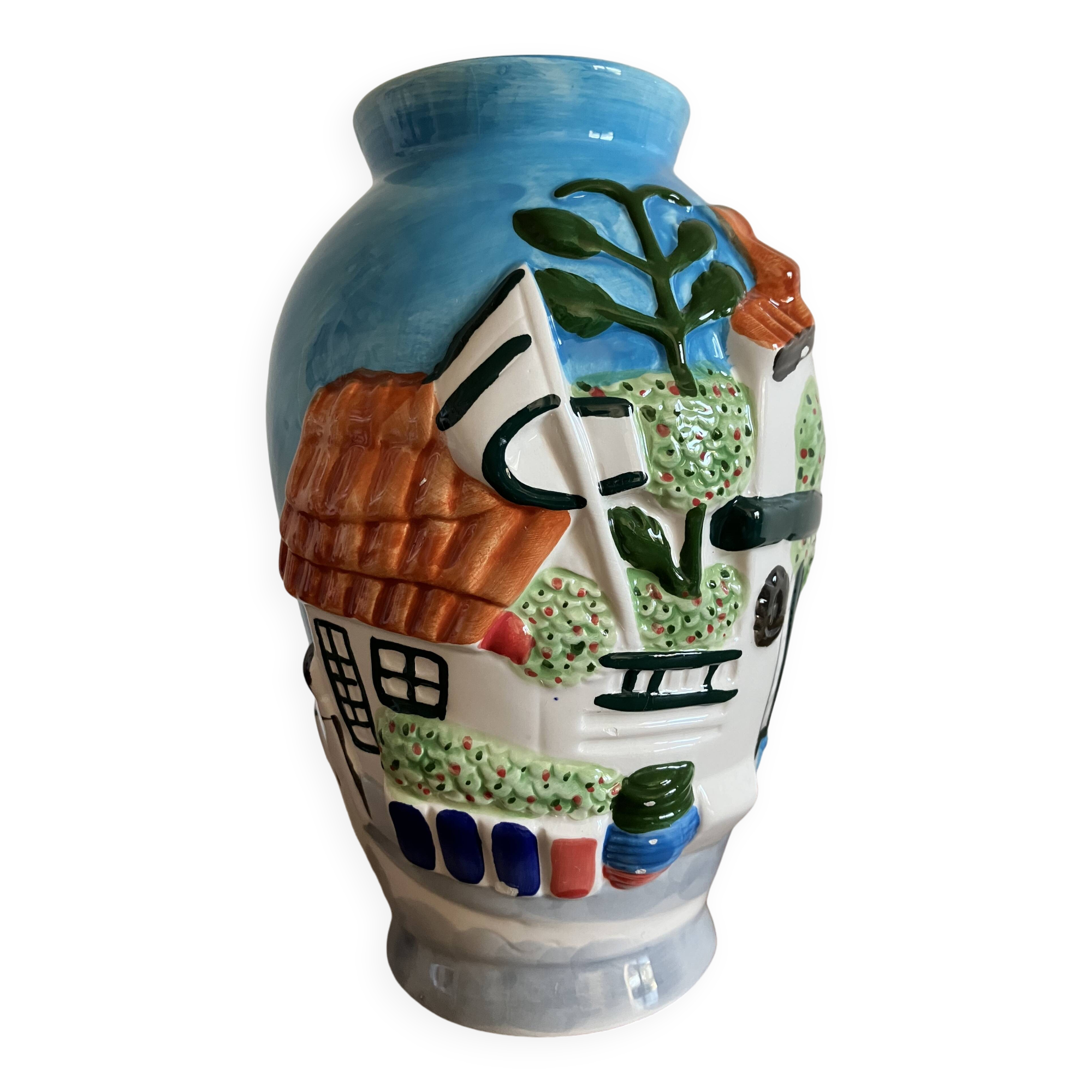 Vase with relief decoration