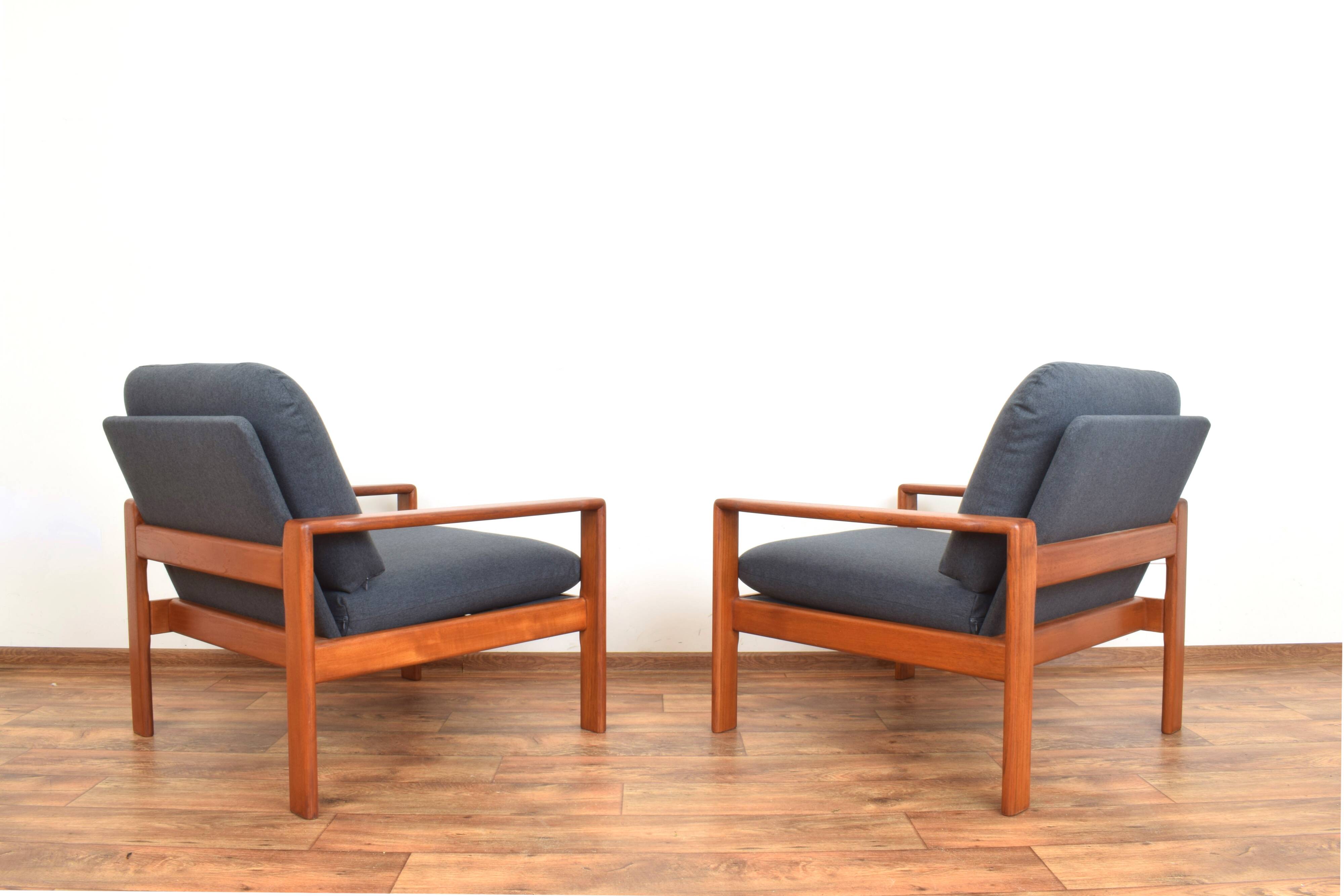Mid-Century Danish Teak Armchairs, 1970s, Set of 2