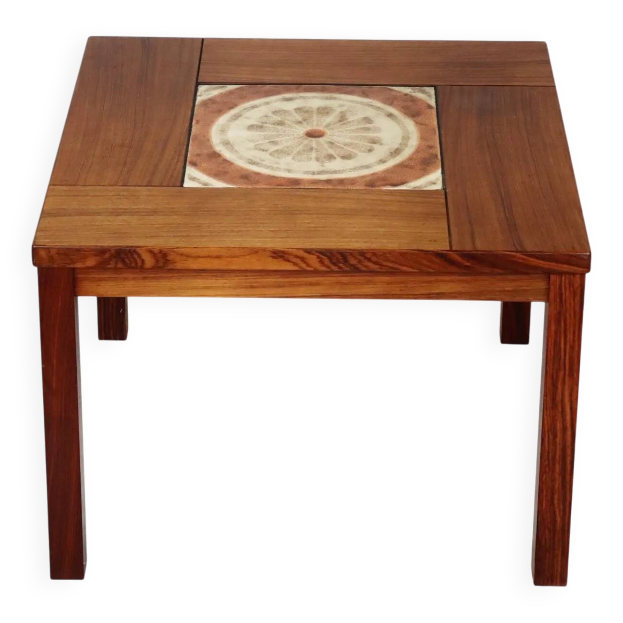 Table basse en palissandre et céramique