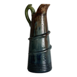 Pitcher in handcrafted enameled ceramic