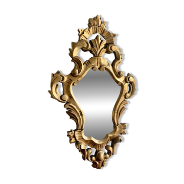 Miroir mural doré