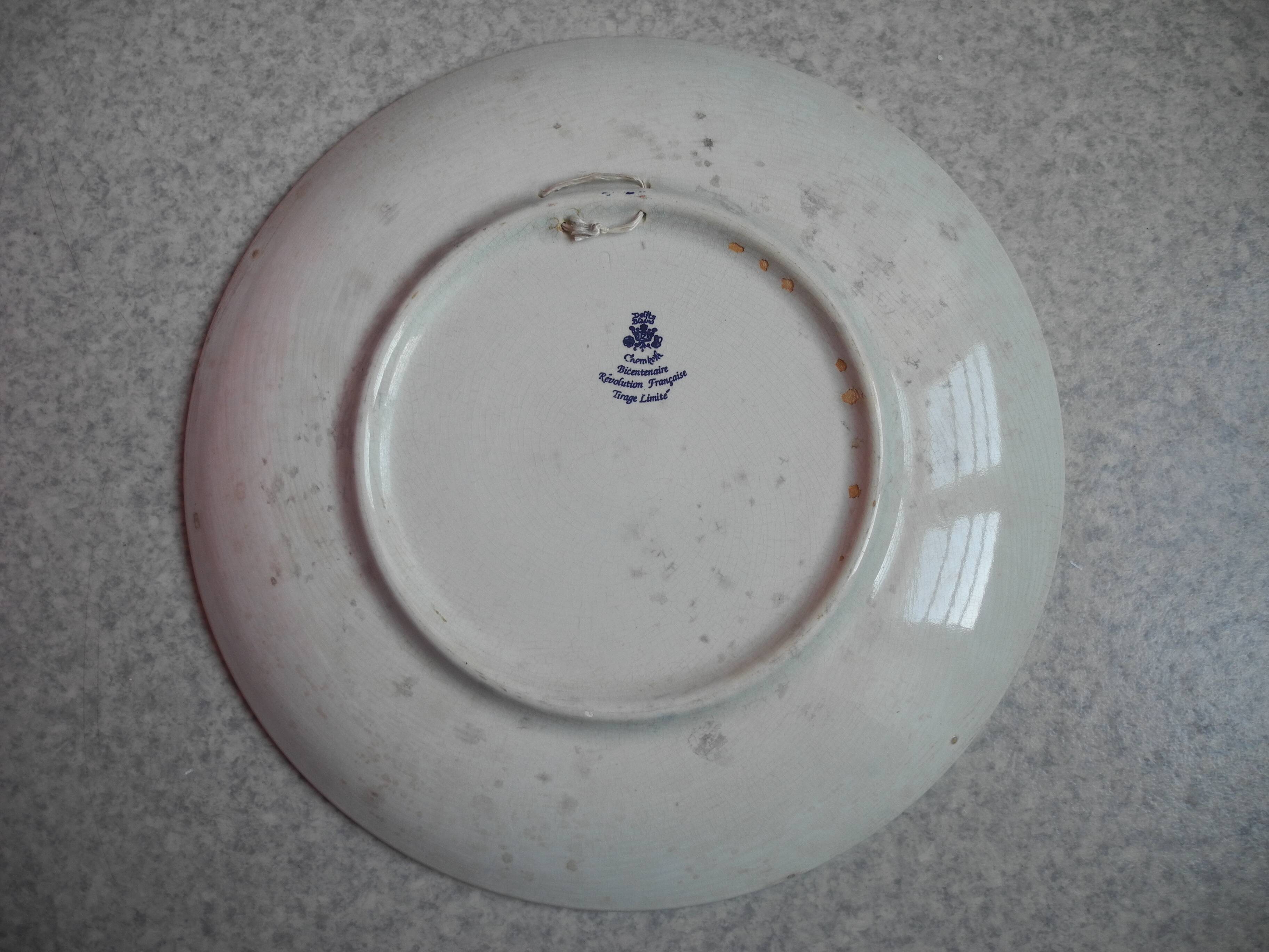 old Delft earthenware dish bicentenary French Revolution old Dutch dish