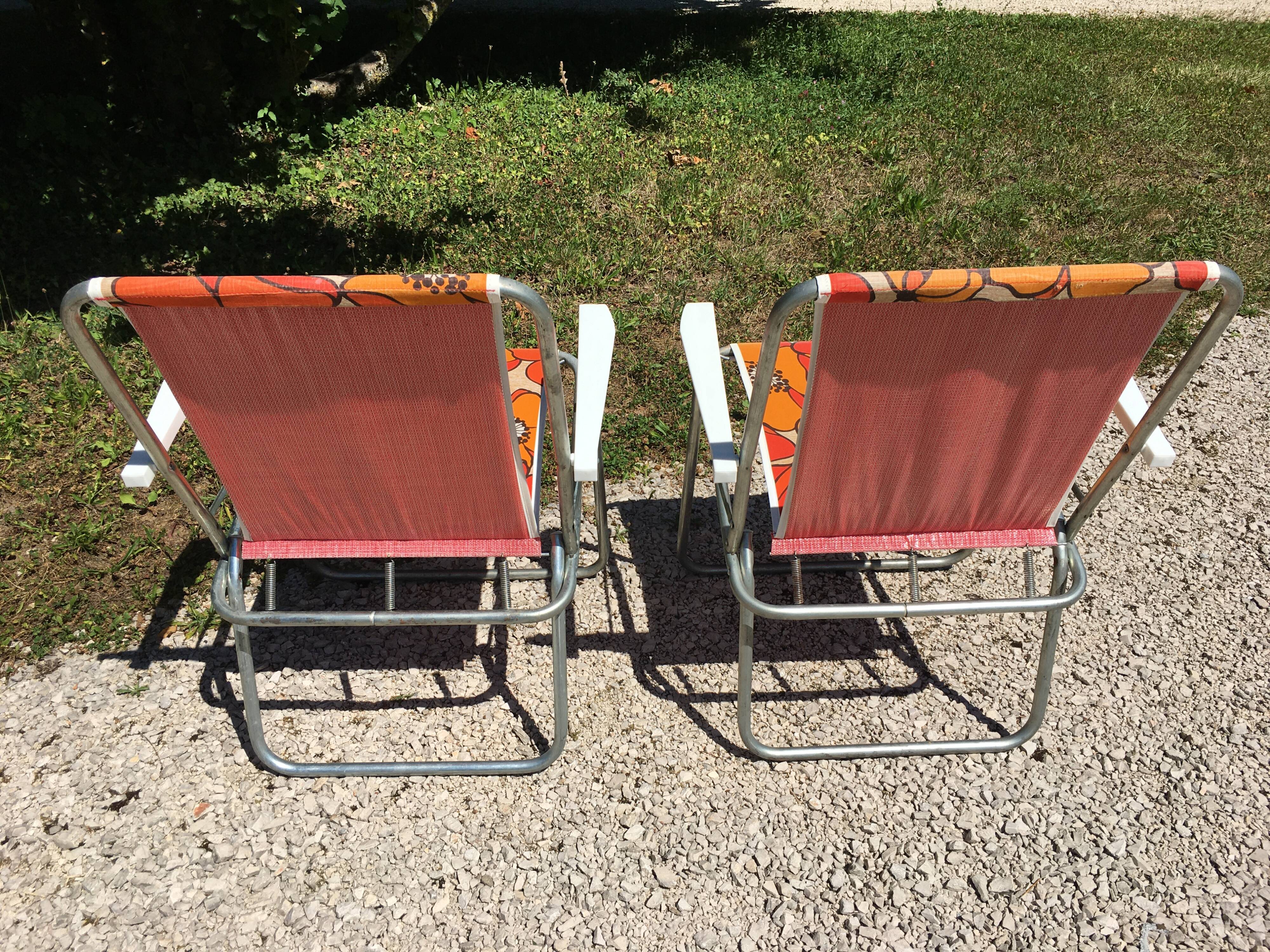 Pair of vintage camping chairs