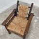 Fauteuil paillé 1950 dlg Dudouyt