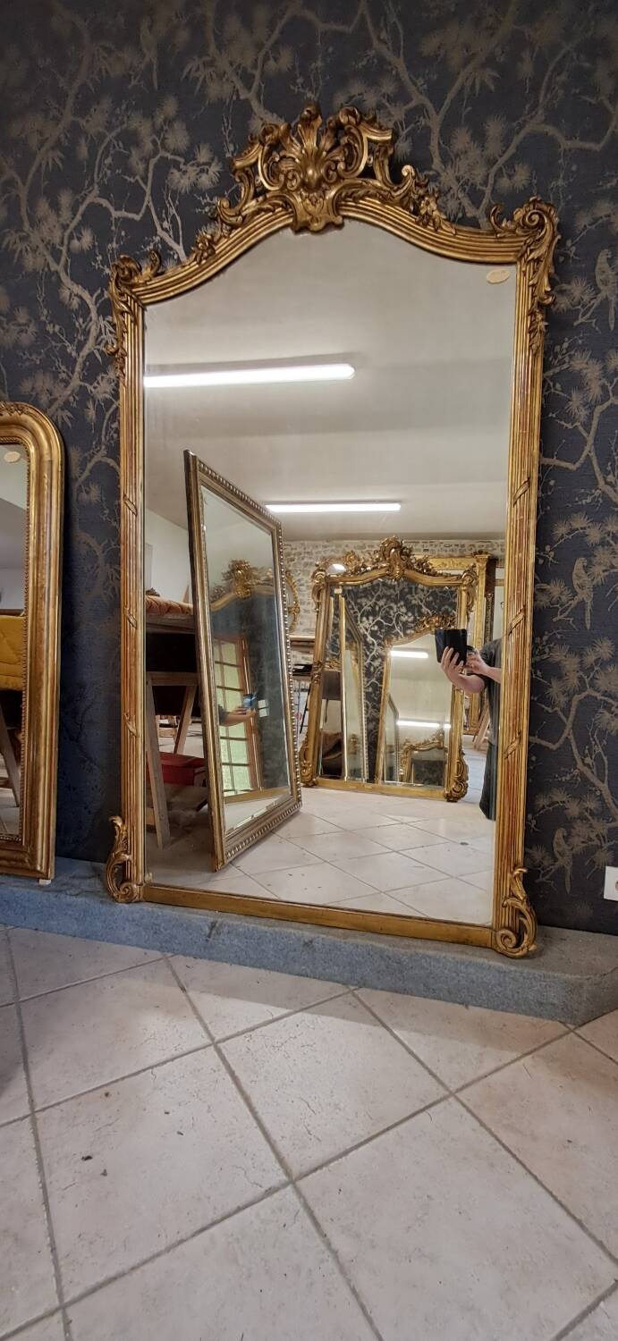 Antique 19th century mirror 184 x 108