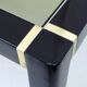 Black wood & smoked glass coffee table