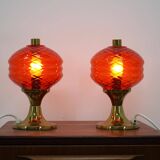 Pair of Design Glass Table Lamps, 1960s