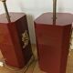 Paire de lampes "pépites" par Philippe Cheverny rouge et or