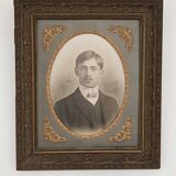 Tableau ancien en bois et stuc style louis Philippe 1900