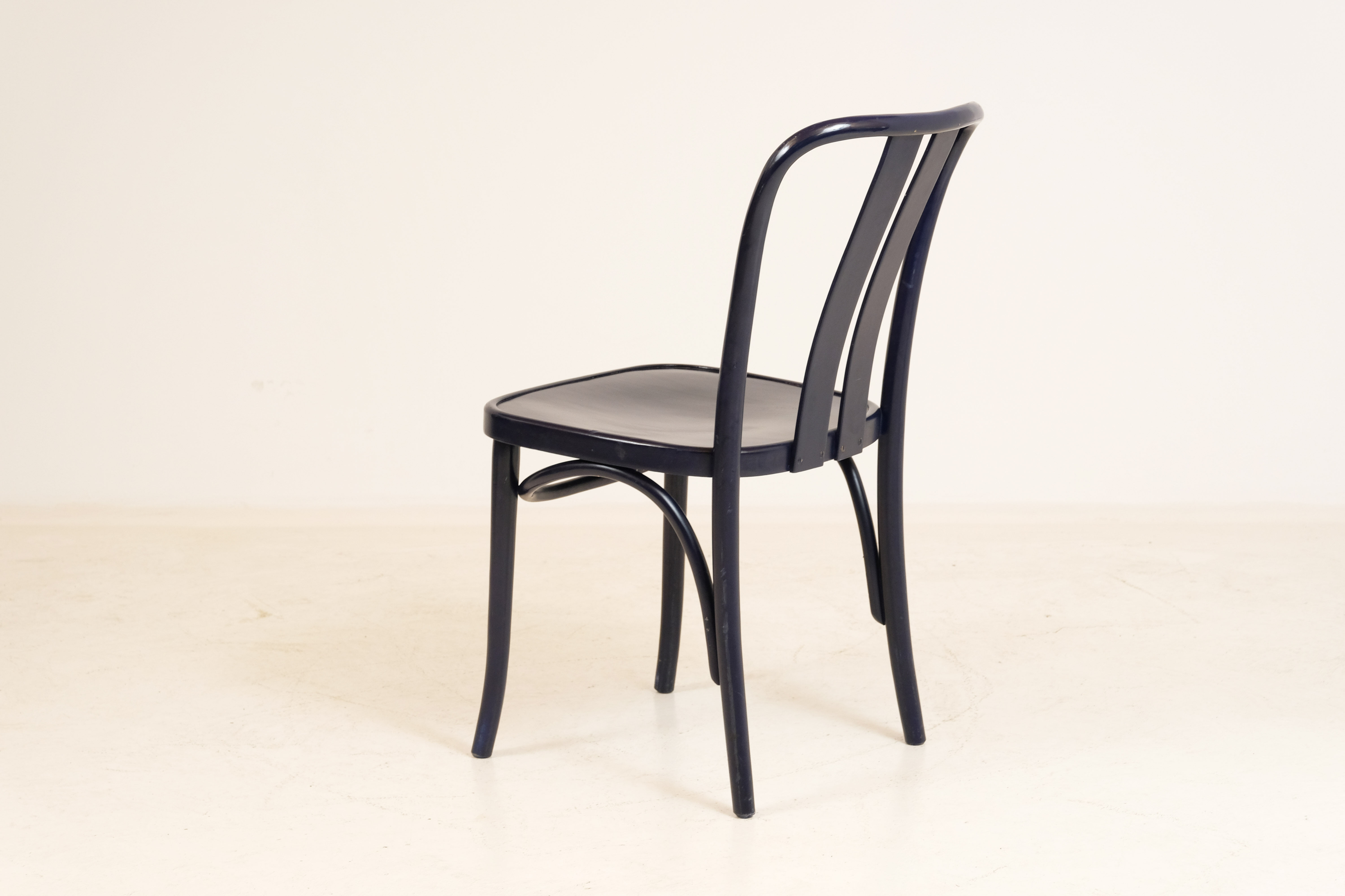 5 blue ZPM Radomsko chairs, 1960