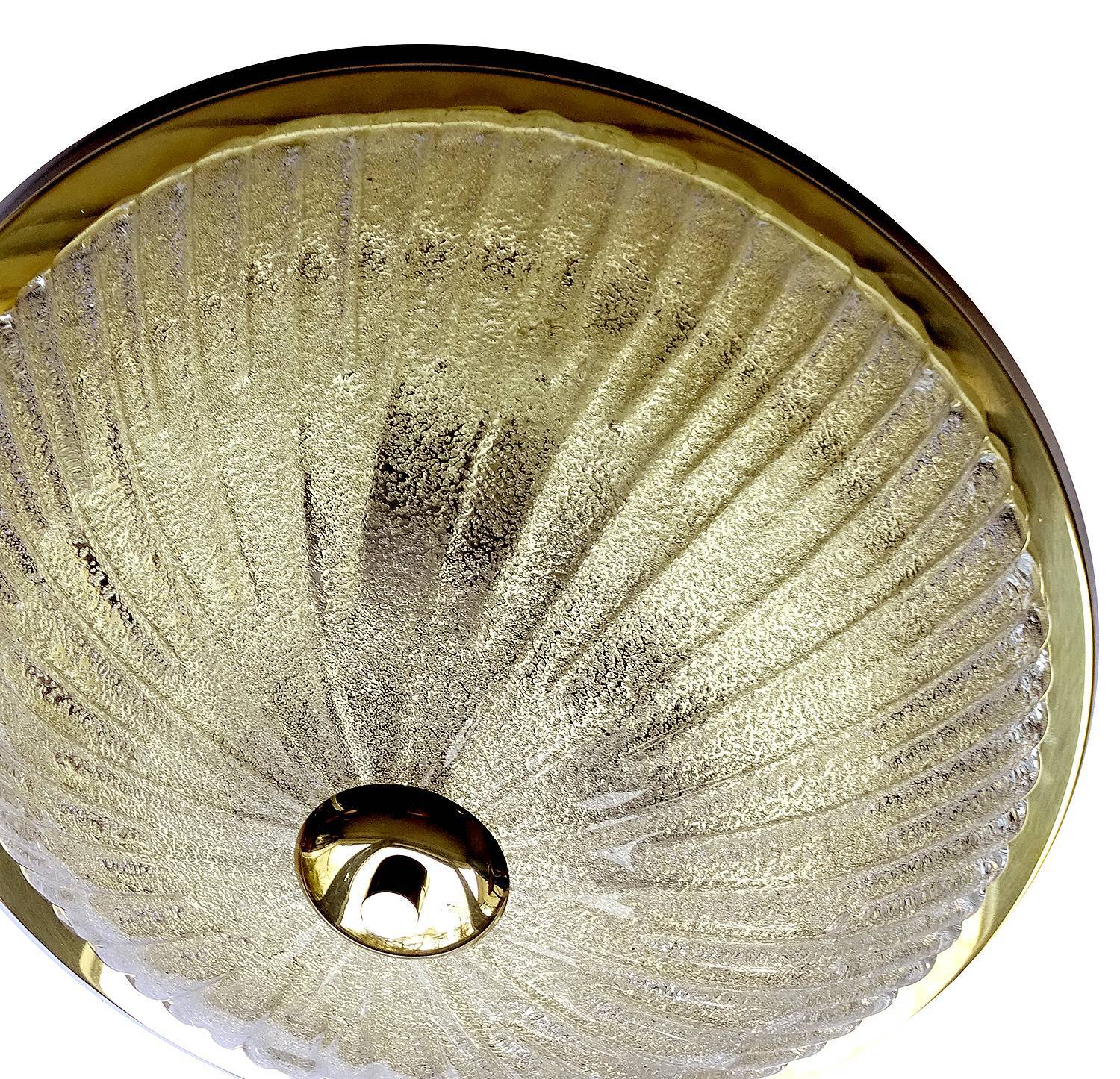 Grande lampe vintage en verre italien