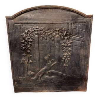 Cast iron fireplace plate