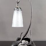 Wrought Iron Lamp, "Vine", Muller Frères Lunéville, Art Deco, c. 1930