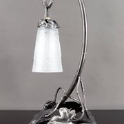 Wrought Iron Lamp, "Vine", Muller Frères Lunéville, Art Deco, c. 1930