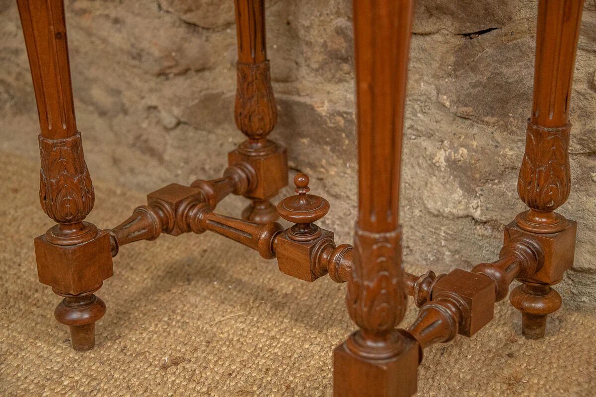 Vanity unit - antique washbasin in wood and marble