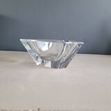 Grand cendrier triangulaire en cristal