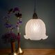 Vintage frosted glass tulip pendant light