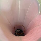 Lampshade in pinkish-burgundy fabric