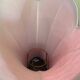 Lampshade in pinkish-burgundy fabric