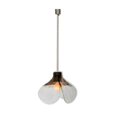 Aluminium and Murano glass tulip ceiling lamp