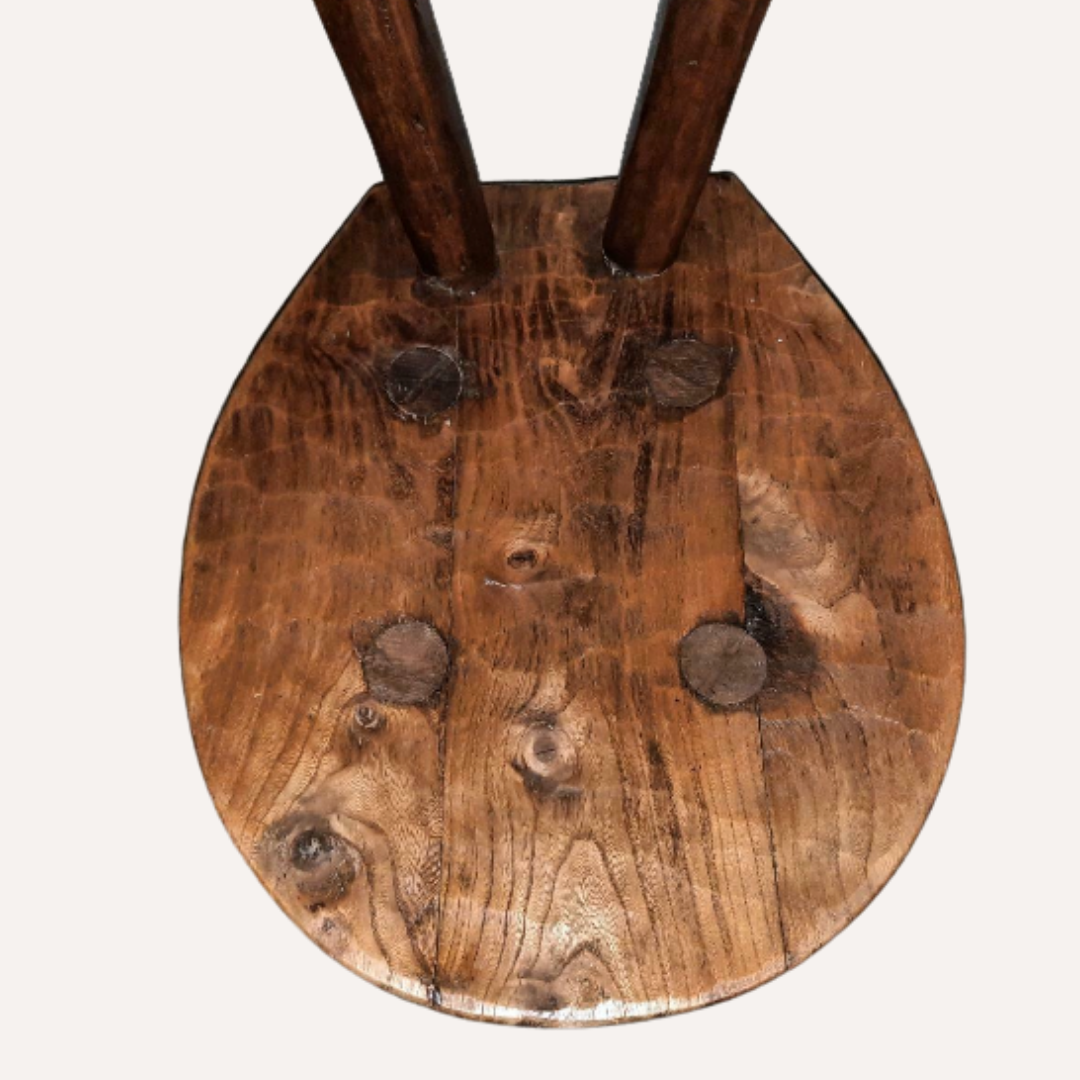 Brutalist Wabi Sabi milking stool or chair, France ca 1950