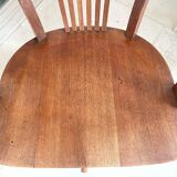 American oak swivel armchair