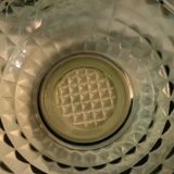 Set of 4 smoked green molded glass bowls - 1970s