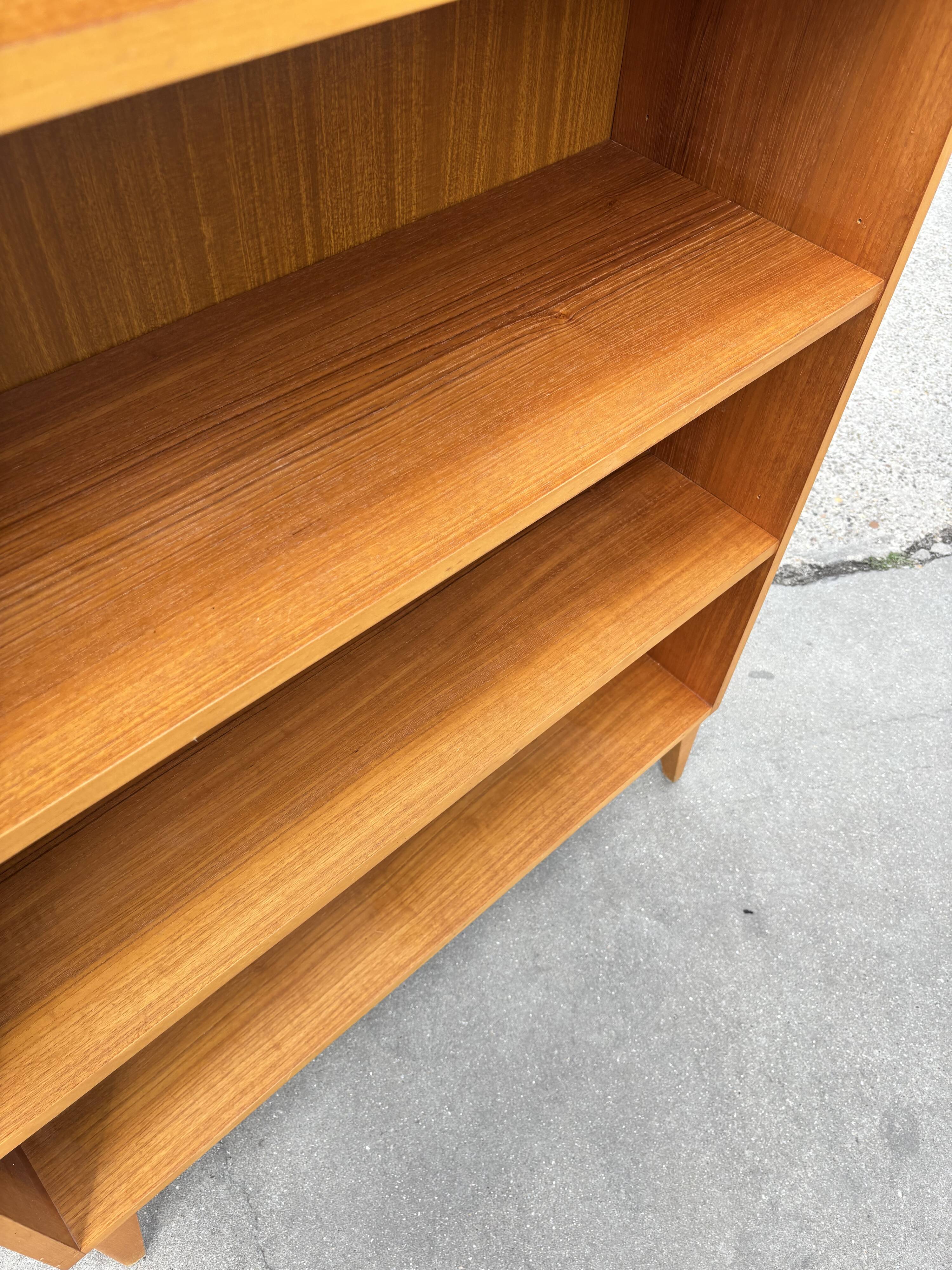Large vintage teak bookcase, Danish design, 1960s