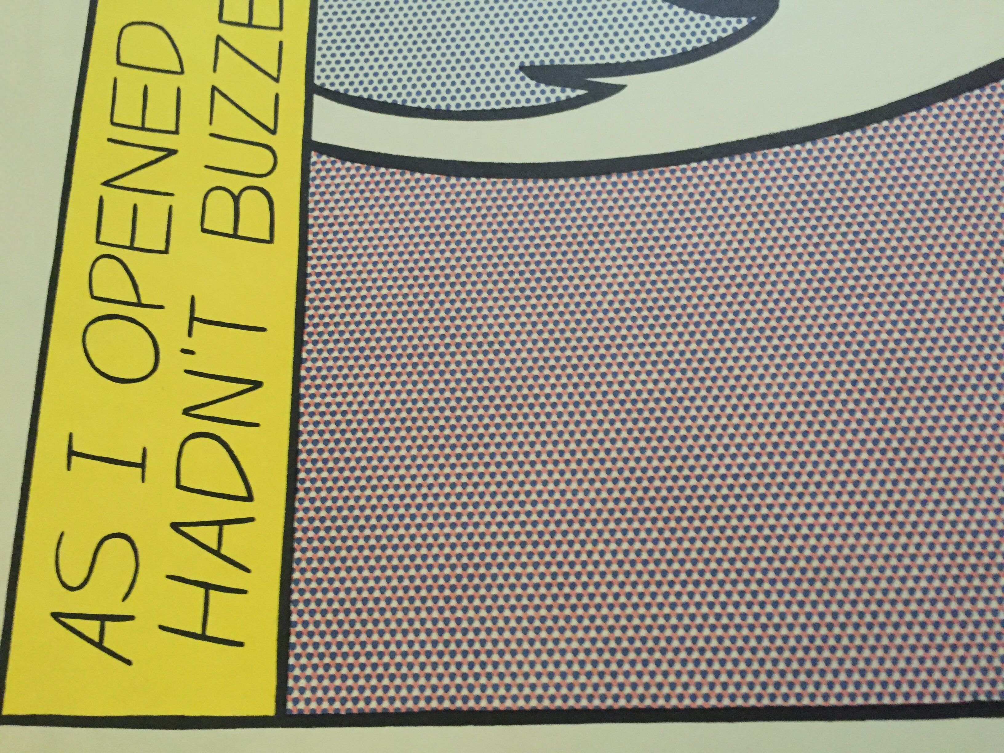 Roy Lichtenstein "as i opened fire"