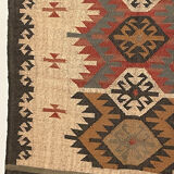 4x10 jute handwoven kilim runner rug, 120 x 300 cm handmade, kelim, carpet, indian.