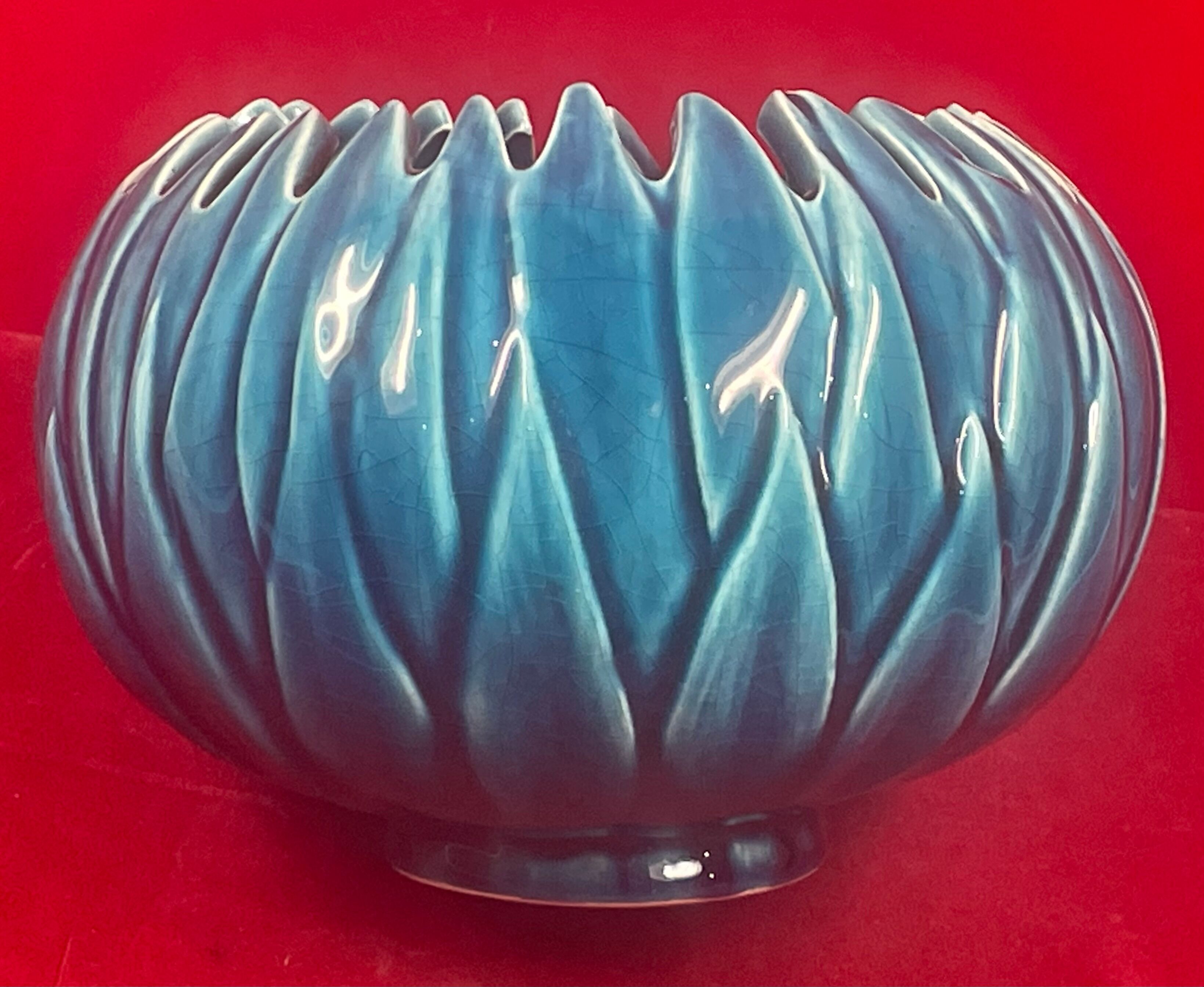 Pique ceramic flower vase probable charolles