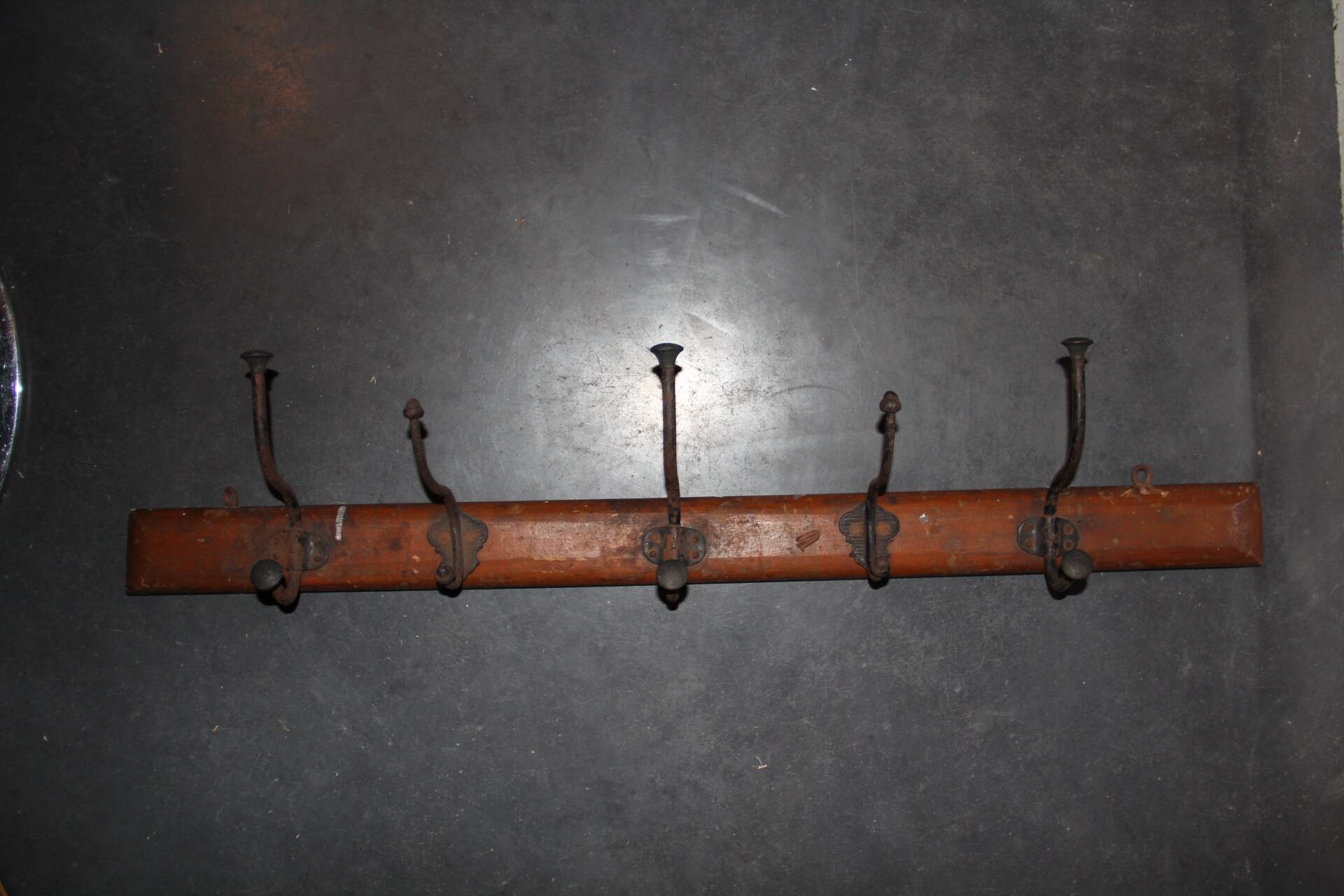 Antique workshop coat rack