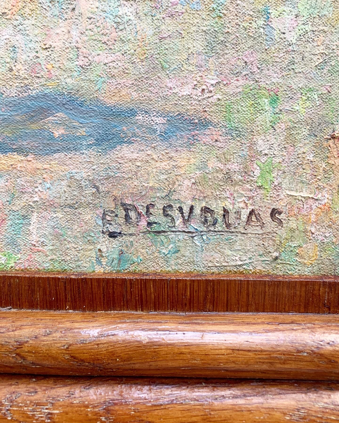 Oil painting signed Desvouas, 1900