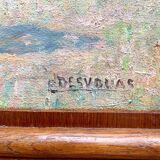 Peinture à l’huile signée Desvouas, 1900