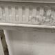 Louis XVI Style Fireplace in White Veined Carrara Marble, 19th Century