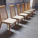 6 chairs Scandinavian years 50 60 Lubke