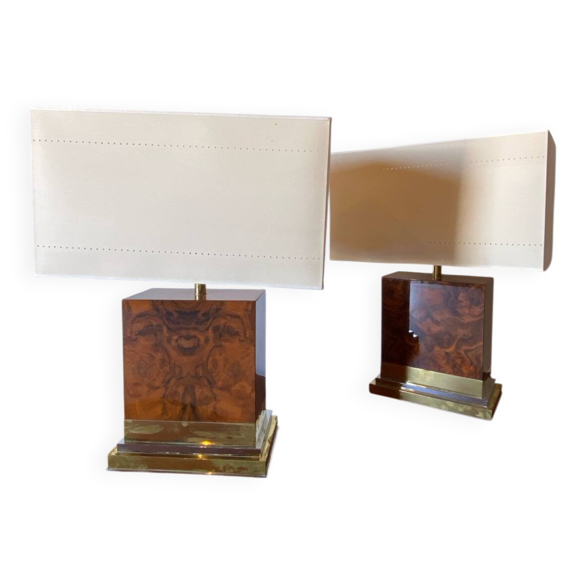 Pair of Jean-Claude Mahey lamps, 1975