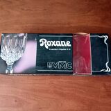 6 clear wine glasses VMC Reims France, teardrop, diamond Roxane 4 cl