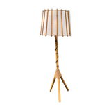 Vintage rattan floor lamp